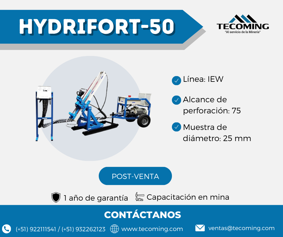 PERFORADORAS DIAMANTINAS EXPLORACION SOSTENIMIENTO TECOMING AQP 2023